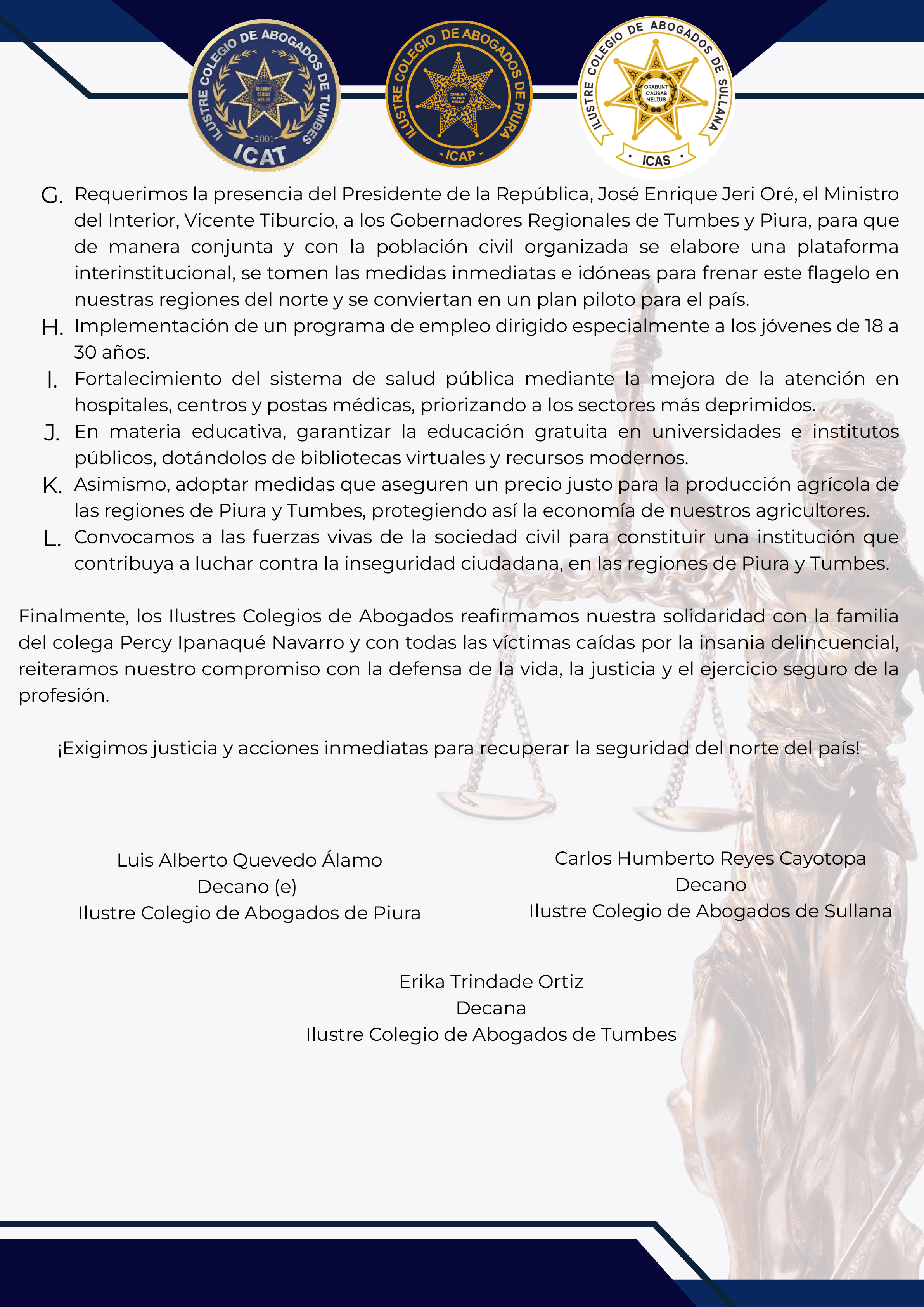 pronunciamientoicap unp