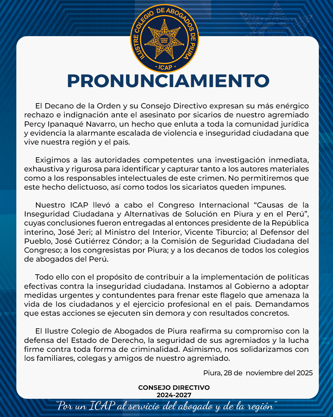 pronunciamientoicap unp