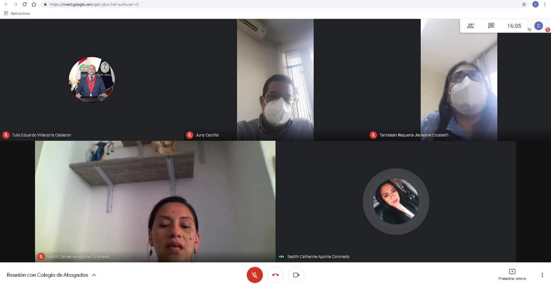 Reunión entre Presidenta de Junta Transitoria ICAP y Presidente de la Corte Superior de Justicia de Piura