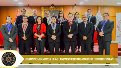 Sesión solemne por el 40° aniversario del Colegio de Periodistas Consejo Regional Piura