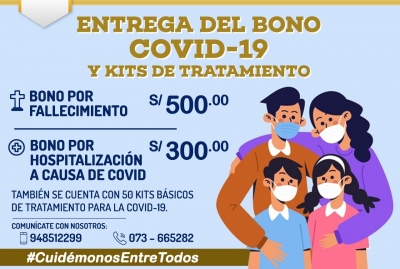 Bonos de subsidio para agremiados por COVID-19